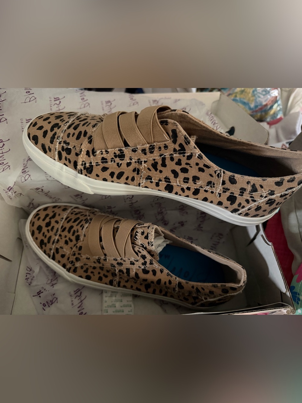 NIB! Blowfish Malibu Leopard Print Slip-On Sneakers 10